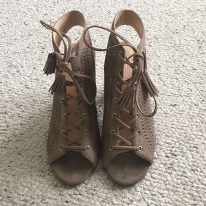 Jessica Simpson Open Toed Booties Size 9.5